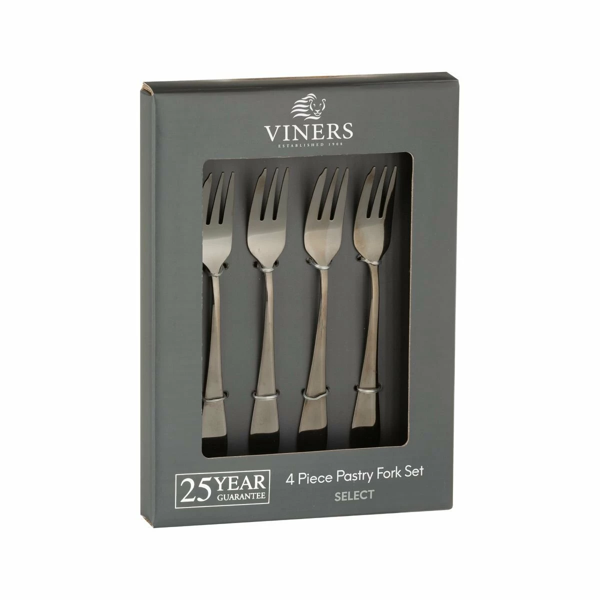 Viners Select 4-Piece Pastry Fork Set | Grey 4 Viners Select 4-Piece Pastry Fork Set | Grey - Image 2