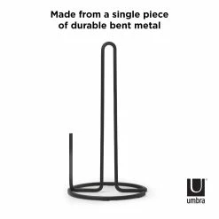 Umbra Squire Vertical Paper Towel Holder | Black -Le Creuset shop 1004313 040 squire blk co01