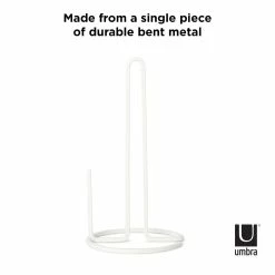 Umbra Squire Vertical Paper Towel Holder | White -Le Creuset shop 1004313 660 squire wht co01
