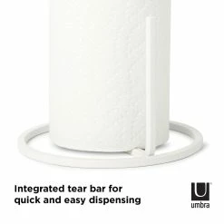 Umbra Squire Vertical Paper Towel Holder | White -Le Creuset shop 1004313 660 squire wht co02