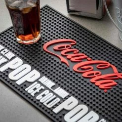 TableCraft 18" X 10" Coca-Cola Rectangular Bar Mat -Le Creuset shop 11033 env 12