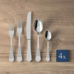 Villeroy & Boch 20-Piece Stainless Steel Flatware Set | Medina -Le Creuset shop 1263529060 on fs m b