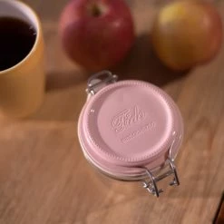 Bormioli Rocco 6.75oz Swing Top Fido Jar | Pink Top -Le Creuset shop 141360mrg121313 2