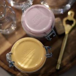 Bormioli Rocco 6.75oz Swing Top Fido Jar | Pink Top -Le Creuset shop 141360mrg121313 4