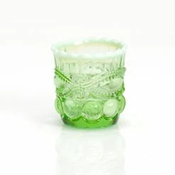Mosser Glass Eye Winker Toothpick Holder | Green Opal