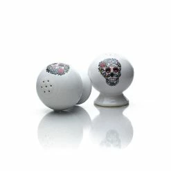 Fiesta® Salt & Pepper Set | Sugar Skull And Vine (White)