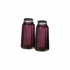 Mosser Glass Panel Salt And Pepper Shakers | Amethyst