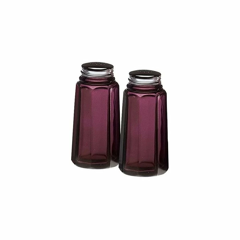 Mosser Glass Panel Salt And Pepper Shakers | Amethyst 3 Mosser Glass Panel Salt And Pepper Shakers | Amethyst