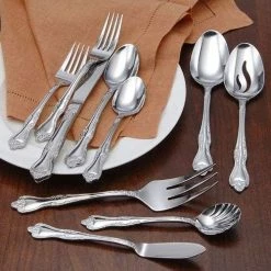 Oneida 18/0 Stainless Steel 45-Piece Flatware Set | Azalea 7 Oneida 18/0 Stainless Steel 45-Piece Flatware Set | Azalea -Le Creuset shop 51hcj 7tnnl. ac
