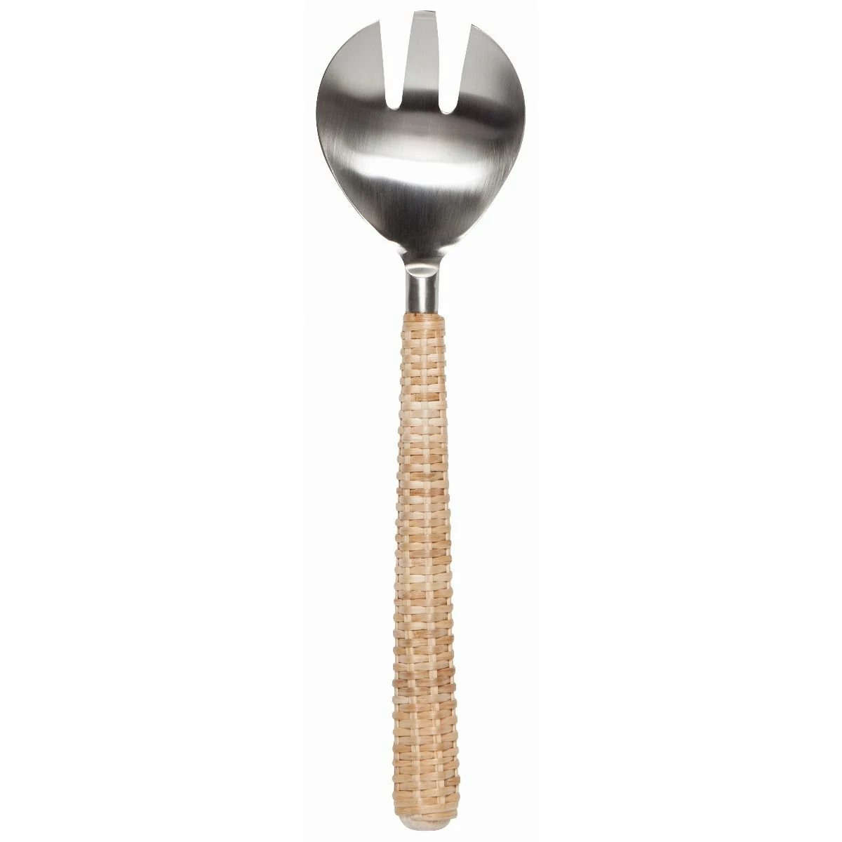 Danica Brands Danica Heirloom 2-Piece Salad Servers Set | Matte Steel & Rattan 4 Danica Brands Danica Heirloom 2-Piece Salad Servers Set | Matte Steel & Rattan - Image 2