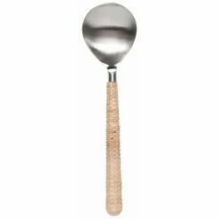 Danica Brands Danica Heirloom 2-Piece Salad Servers Set | Matte Steel & Rattan 8 Danica Brands Danica Heirloom 2-Piece Salad Servers Set | Matte Steel & Rattan -Le Creuset shop 5213001 heirloom steel servers set2 matte rattan sup2