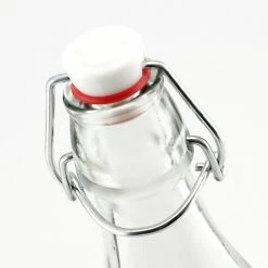 Bormioli Rocco 4.25oz Swing Top Glass Bottles | 100-pack -Le Creuset shop 666260mb4321990 clear swing top bottle bormioli rocco 3 1 1