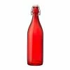 Bormioli Rocco 33.75oz Swing Top Giara Glass Bottle | Red