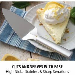 Rada Cutlery Serrated Pie Server | Silver -Le Creuset shop 71bscxsutql. ac sl1100