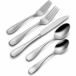 Oneida Brushed Satin 18/0 Stainless Steel 45-Piece Flatware Set | Voss -Le Creuset shop 71d0mvcl8kl. ac sl1500 1