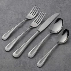 Oneida Brushed Satin Stainless Steel 45-Piece Flatware Set | Sand Dune -Le Creuset shop 91moeiqeqbl. ac sl1500