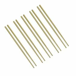 Harold Import Company 9" Stainless Steel Chopsticks (5 Pairs) | Gold