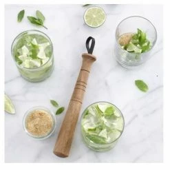 Trudeau Cocktail Muddler With Leather Strap | Acacia Wood 7 Trudeau Cocktail Muddler With Leather Strap | Acacia Wood -Le Creuset shop 971507 2