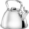All-Clad Stainless Steel Whistling Tea Kettle | 2 Qt. -Le Creuset shop all clad stainless steel tea kettle e8619964