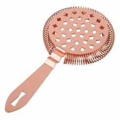 Mercer Barfly Classic Hawthorne Spring Bar Strainer | Copper Plated -Le Creuset shop barfly copper 2