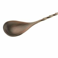 Mercer Barfly 13.2" Japanese-Style Bar Spoon | Antique Copper -Le Creuset shop barfly japanese style bar spoon spoon
