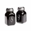 Mosser Glass Monogram Salt & Pepper Set | Black -Le Creuset shop blacksp1