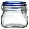 Bormioli Rocco 0.5L Swing Top Fido Canning Jar | Blue Lid 1 Bormioli Rocco 0.5L Swing Top Fido Canning Jar | Blue Lid -Le Creuset shop bormioli rocco 17.5oz fido jar blue 2