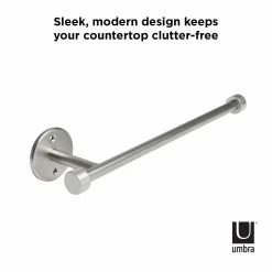 Umbra Cappa Wall Mounted Paper Towel Holder | Nickel -Le Creuset shop cappa12