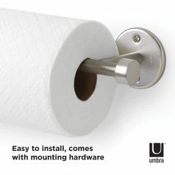 Umbra Cappa Wall Mounted Paper Towel Holder | Nickel -Le Creuset shop cappa13