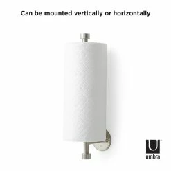 Umbra Cappa Wall Mounted Paper Towel Holder | Nickel -Le Creuset shop cappa14