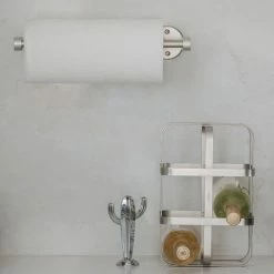 Umbra Cappa Wall Mounted Paper Towel Holder | Nickel -Le Creuset shop cappa9