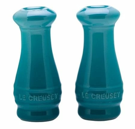 Le Creuset 2-Piece Salt & Pepper Shakers | Caribbean Blue 3 Le Creuset 2-Piece Salt & Pepper Shakers | Caribbean Blue