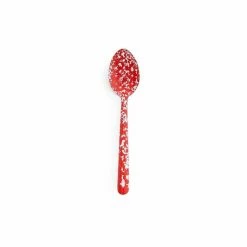 Crow Canyon Home Crow Canyon Enameled Slotted Spoon Red Marble