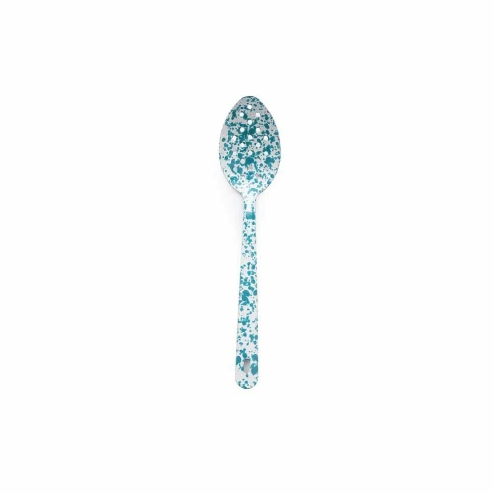 Crow Canyon Home Crow Canyon Enameled Slotted Spoon Turquoise Marble 3 Crow Canyon Home Crow Canyon Enameled Slotted Spoon Turquoise Marble