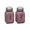 Mosser Glass Monogram Salt & Pepper Set | Eggplant 1 Mosser Glass Monogram Salt & Pepper Set | Eggplant -Le Creuset shop eggplantsp1
