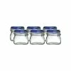 Bormioli Rocco 0.5L Swing Top Fido Canning Jars - Blue Lid | 6-pack -Le Creuset shop ekb br05lf