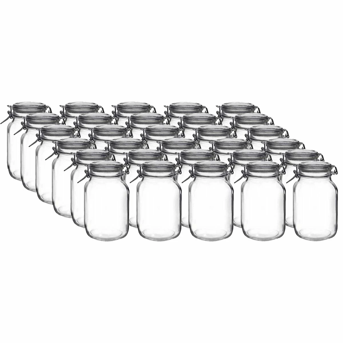 Bormioli Rocco 2L Swing Top Fido Glass Jars | 30-pack 3 Bormioli Rocco 2L Swing Top Fido Glass Jars | 30-pack