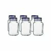 Bormioli Rocco 2L Swing Top Fido Glass Jars - Blue Lid | 6-pack -Le Creuset shop ekb br2lfb