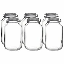 Bormioli Rocco 4L Swing Top Fido Glass Jars | 6-pack