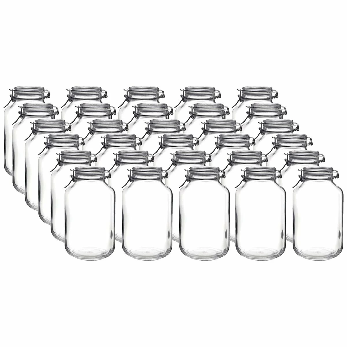 Bormioli Rocco 4L Swing Top Fido Glass Jars | 30-pack 3 Bormioli Rocco 4L Swing Top Fido Glass Jars | 30-pack