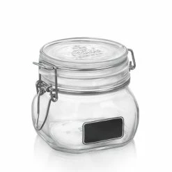 Bormioli Rocco 17oz Swing Top Storage Jar W/Chalkboard Label