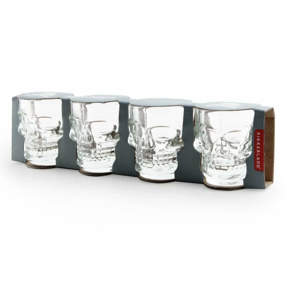 Kikkerland Shot Glasses - Set Of 4 | Skulls 3 Kikkerland Shot Glasses - Set Of 4 | Skulls