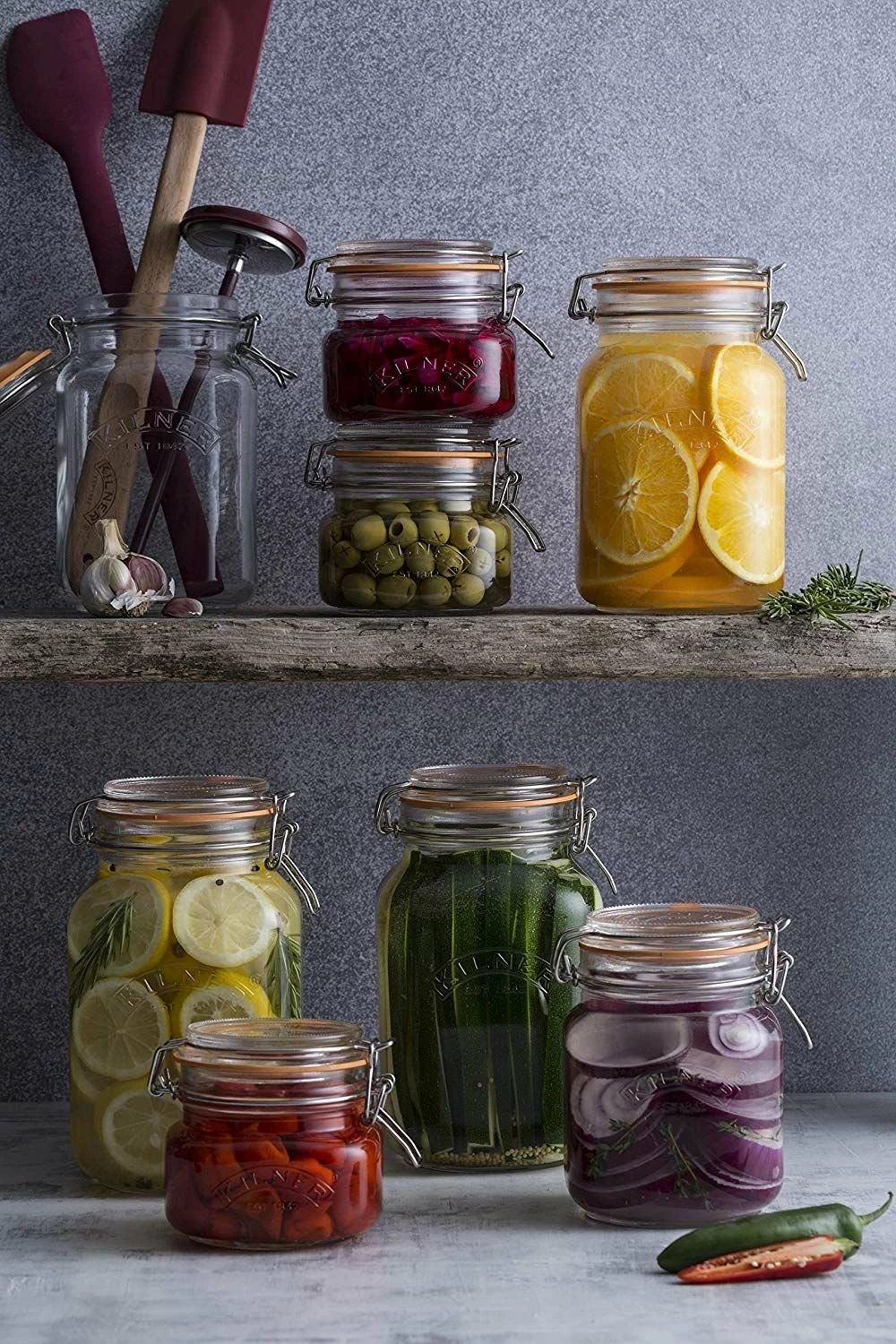 Kilner Swing Top Square Glass Jar | 1L 4 Kilner Swing Top Square Glass Jar | 1L - Image 2