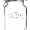 Kilner Swing Top Square Glass Jar | 2L -Le Creuset shop kilner clip top square jar 68 oz 0025.513
