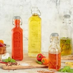 Kilner Swing Top Glass Bottle | 1L -Le Creuset shop kilner cliptop bottle new range 1