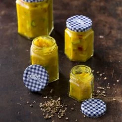 Kilner Twist Top Hexagonal Jar (Blue) | 3.7oz -Le Creuset shop kilner twisttopjars bottles piccalilli 1