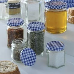 Kilner Twist Top Hexagonal Jar (Blue) | 1.6oz -Le Creuset shop kilner twisttopjars bottles range