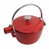 Staub 1 Qt. Round Tea Kettle | Cherry Red -Le Creuset shop kjhgf