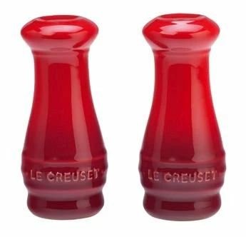 Le Creuset 2-Piece Salt & Pepper Shakers | Cerise/Cherry Red 3 Le Creuset 2-Piece Salt & Pepper Shakers | Cerise/Cherry Red