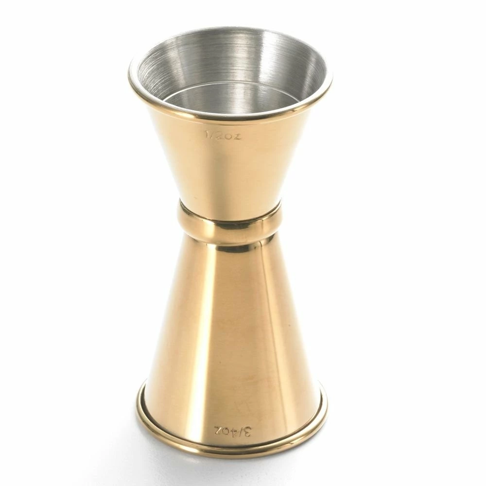 Mercer Barfly 0.5oz X 0.75oz Japanese Style Jigger | Gold Plated 4 Mercer Barfly 0.5oz X 0.75oz Japanese Style Jigger | Gold Plated - Image 2